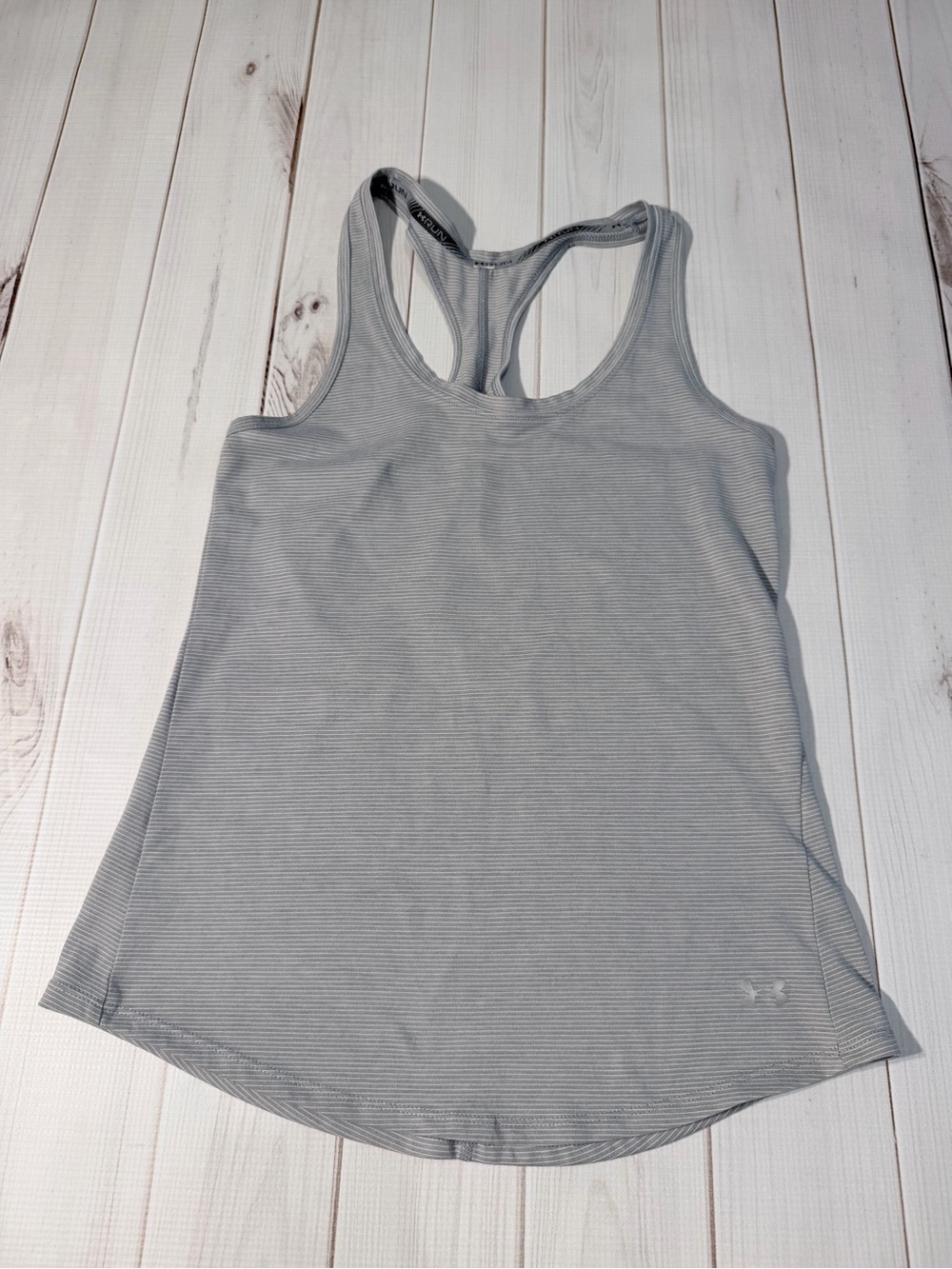 Under Armour Women's Light Gray Striped Racerback Tank